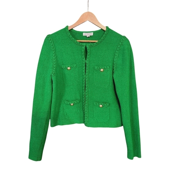 J. Crew Odette Sweater Lady Jacket In Green - Picture 1 of 15